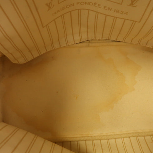 LOUIS VUITTON LV GHW Neverfull MM Tote Bag Handbag N41361 Damier Azur White