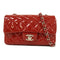 CHANEL CC GHW Classic 20 Chain Shoulder Bag Patent Leather Red