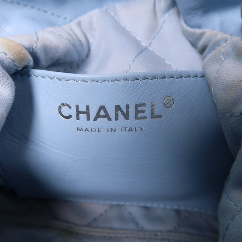 CHANEL CC SHW Chanel 22 Mini Chain Shoulder Bag Calfskin Leather Blue