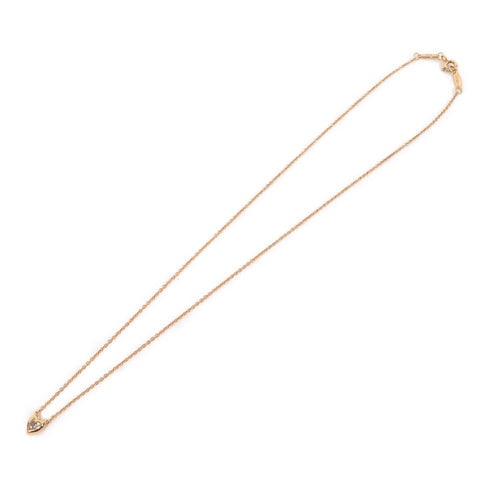 TIFFANY&CO 0.17ct Diamond Heart Necklace 18K Pink Rose Gold