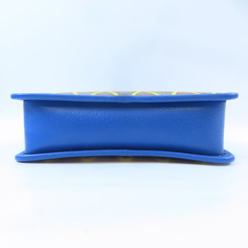 GUCCI GG GHW Shoulder Crossbody Bag 72569.1147 PVC Coated Canvas Brown Blue