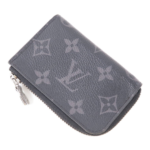 LOUIS VUITTON LV SHW Porte Monnaie Jour Coin Case M63536 Monogram Eclipse Black