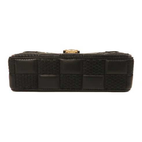 LOUIS VUITTON LV GHW Troca PM Shoulder Bag M59116 Lambskin Leather Black