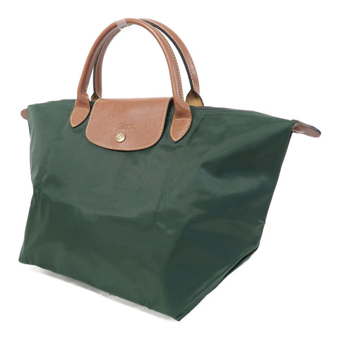 Longchamp Hand Bag/Tote Bag Nylon Green