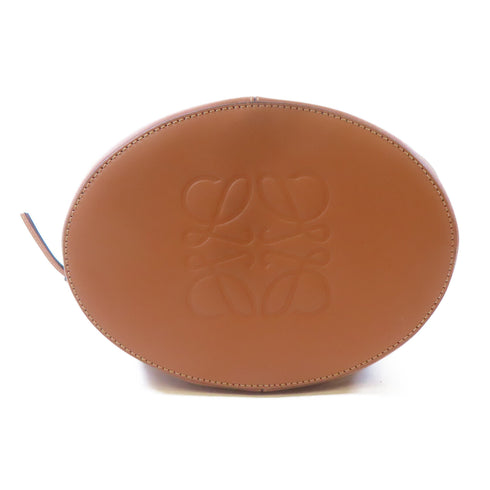 LOEWE GHW Balloon Bag 2 Way Shoulder Handbag Calfskin Leather Brown