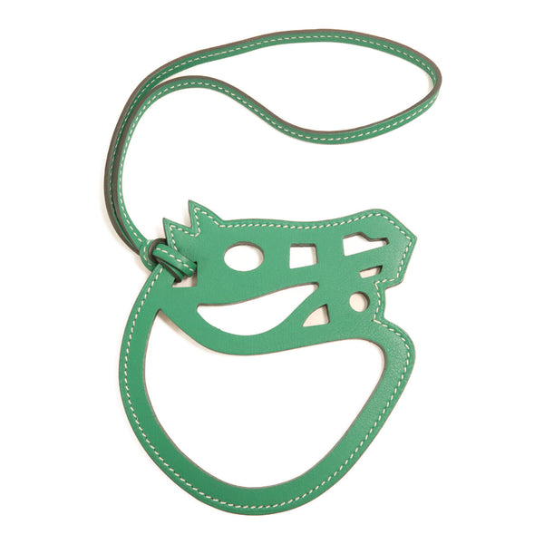HERMES Paddock Cheval Charm Veau Swift Leather Green