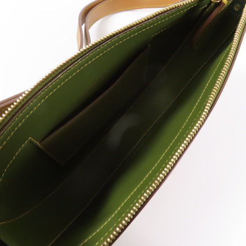 BURBERRY GHW Shoulder Bag Calfskin Leather Green