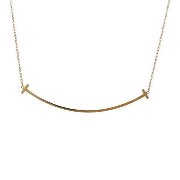 TIFFANY&CO T Smile Necklace 18K Yellow Gold