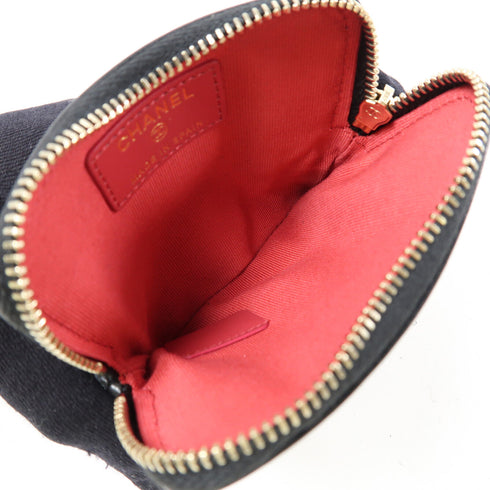 CHANEL CC GHW Zipper Card Holder AP2086 Lambskin Leather Black