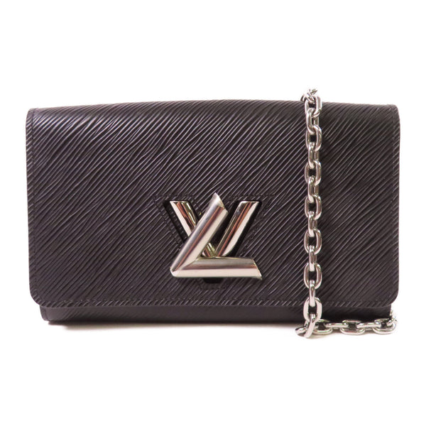 LOUIS VUITTON SHW Portefuille Twist Chain Wallet Shoulder Bag M62038 Epi Black v1
