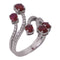 JEWELRY Ruby/Diamond Ring 18K White Gold US#7.5