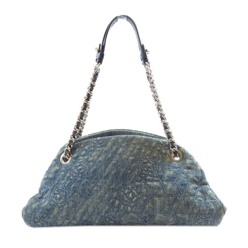 CHANEL CC SHW Chain Shoulder Bag A66904 Denim Blue