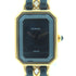 CHANEL CC Premier L Quartz Watch H0001 Gold Plated Black v1