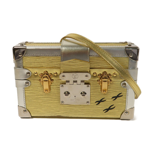 LOUIS VUITTON LV GHW SHW Petite Malle Shoulder Bag Epi Metal M50017 Gold/Silver