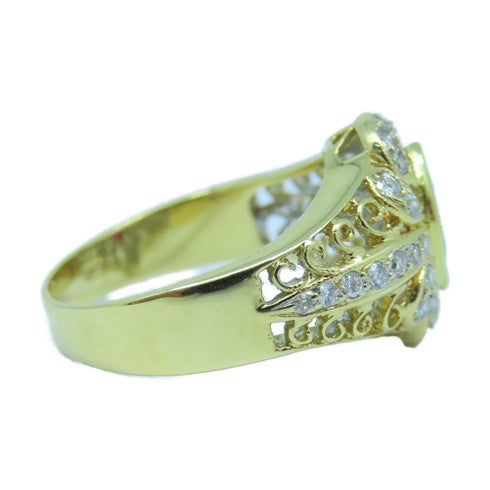 Fine Jewelry 0.45ct Ruby 0.41ct Diamond Ring US#7 18K Yellow Gold