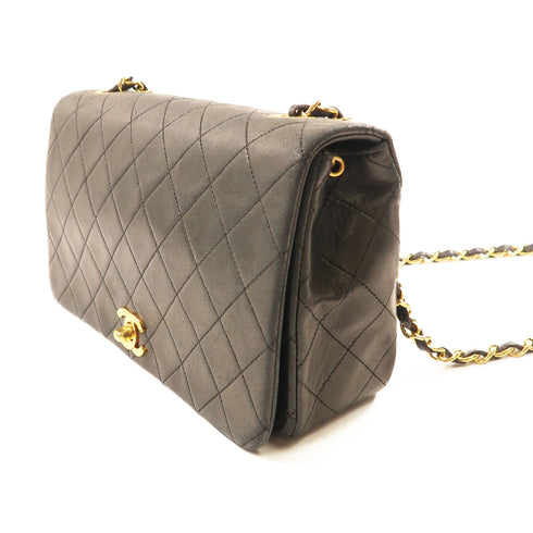 CHANEL CC GHW Chain Shoulder Bag Lambskin Leather Black v2