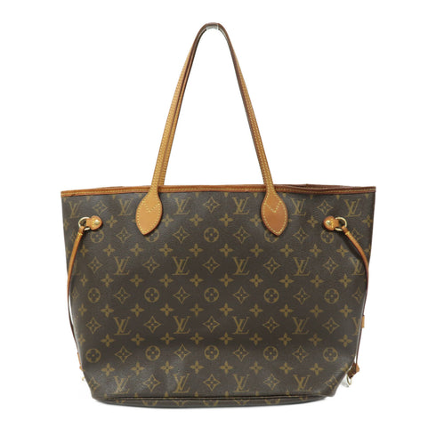 LOUIS VUITTON LV GHW Neverfull MM Shoulder Tote Bag M40156 Monogram Brown v2