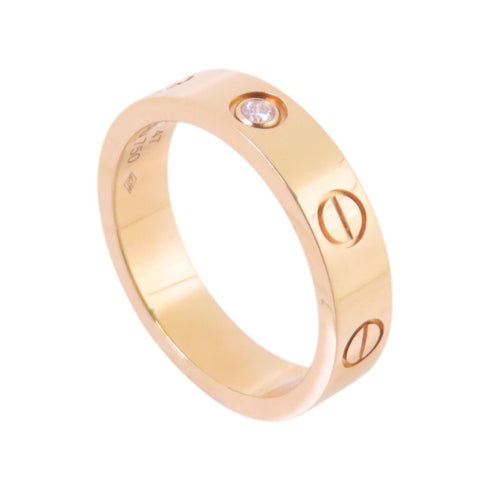 CARTIER 1 Diamond Love Ring B4050700 Cartier#47 US#4 18K Rose Gold