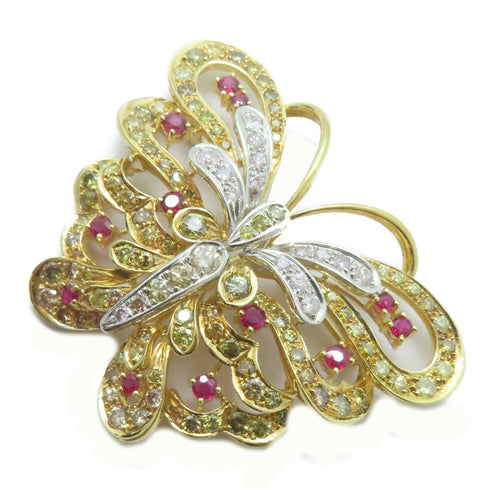 FINE JEWELRY Diamond Brooch Accessories 18K Yellow Gold