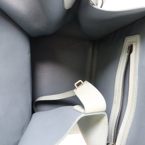 CELINE SHW Hand Bag Calfskin Leather Blue