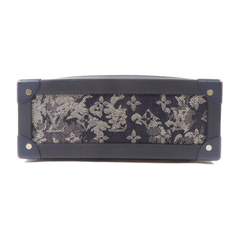 LOUIS VUITTON LV SWH Soft Trunk Shoulder Bag Monogram Tapestry Navy