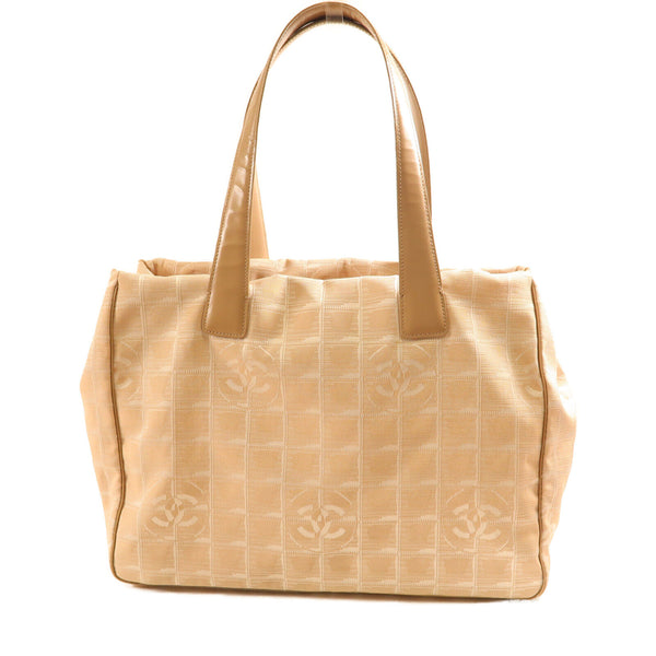 CHANEL CC Handbag Shoulder Bag Canvas Beige