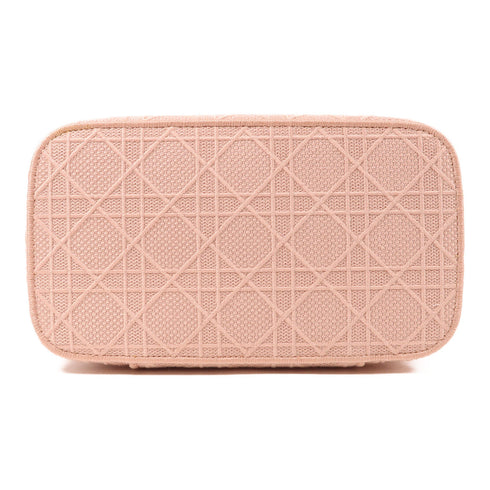 Christian Dior CD SHW Vanity Case Hand Bag Canvas Pink
