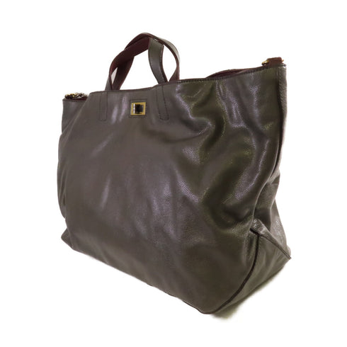 CHANEL CC Chain Shoulder Bag Handbag Caviar Skin Leather Gray