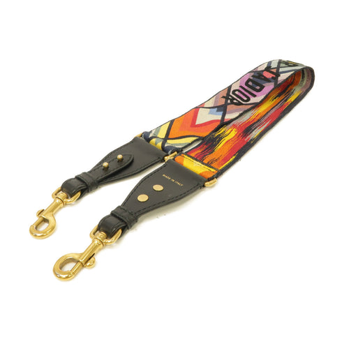 Christian Dior CD GHW Shoulder Strap Canvas Black/Multicolor