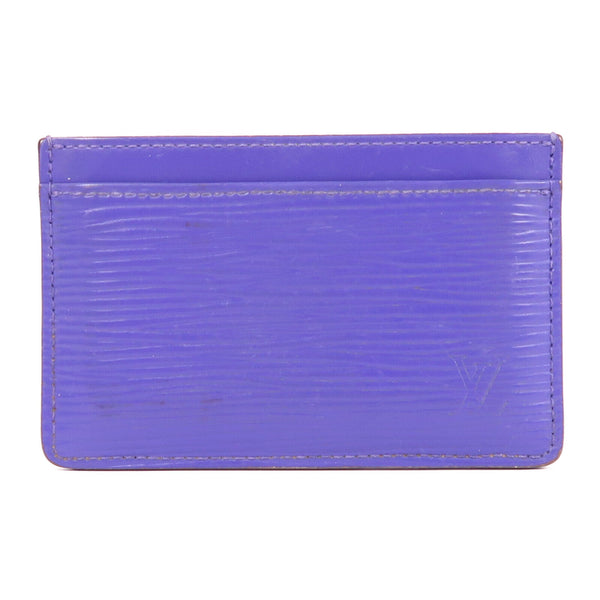 LOUIS VUITTON LV Card Case/Card Holder Epi Leather Purple