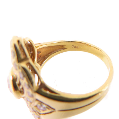Fine Jewelry Diamond Ring US#6 18K Yellow Gold