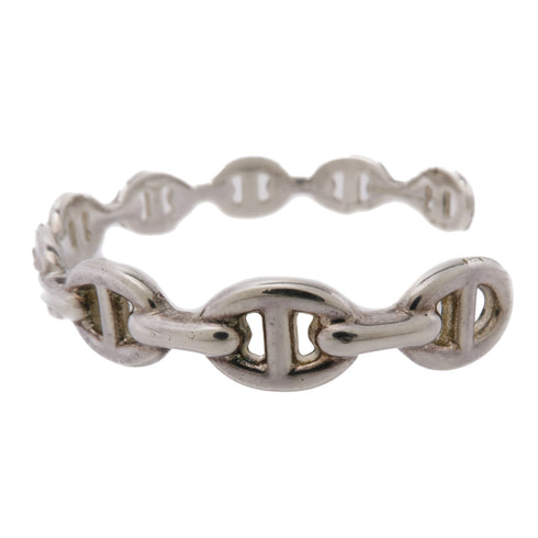 HERMES Chaine D'Ancre Enchainee Bangle Accessories 925 Sterling Silver