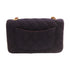 CHANEL CC GHW Charms Mini Rect Chain Shoulder Bag Wool Navy Blue