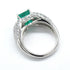 FINE JEWELRY 2.27ct Emerald 1.30ct Diamond Ring 18KWG White Gold US#5.5