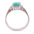 Jewelry 1.34ct Emerald 0.19ct Diamond Ring US#8.25 PT900 Platinum