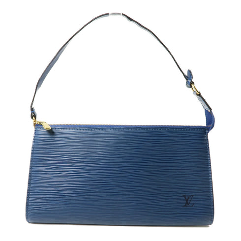 LOUIS VUITTON LV GHW Pochette Accessoires Pouch Handbag M52945 Epi Blue