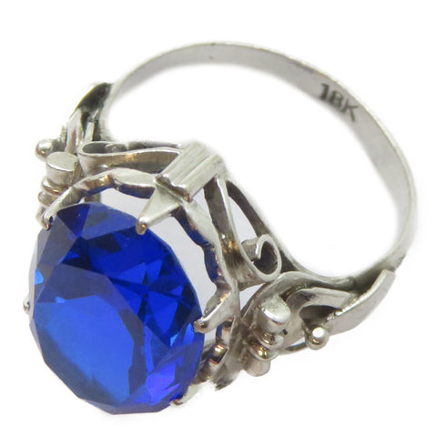 FINE JEWELRY Topaz Ring 18K White Gold US#5