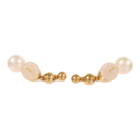 Jewelry Pearl Earrings 1.7g 18K Yellow Gold