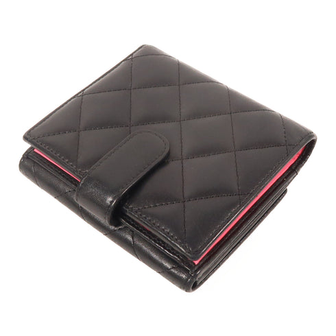 CHANEL CC SHW Cambon Wallet Calfskin Leather Black