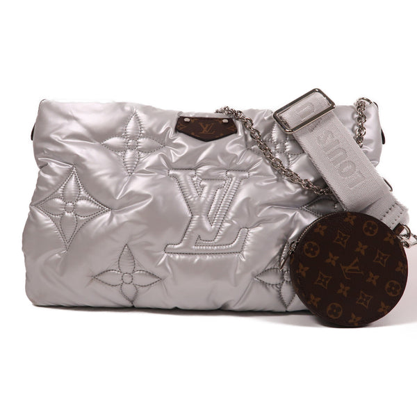 LOUIS VUITTON LV SHW Maxi Multi Pochette Accessories Nylon M21056 Silver/Pink