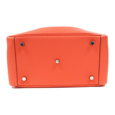 HERMES SHW Lindy 26 2 Way Shoulder Bag Handbag Clemence Leather Rouge Pivoine