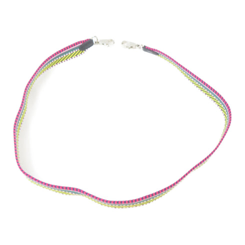 HERMES PHW Shoulder Strap Canvas Yellow Green Red Black White Purple