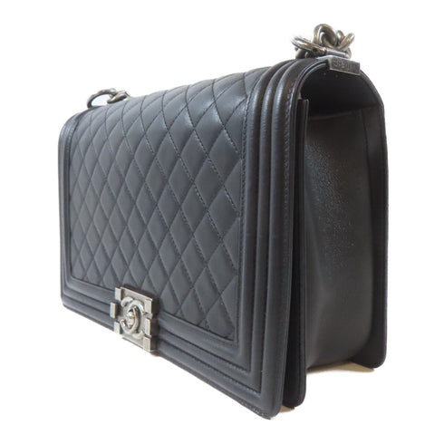 CHANEL Quilted CC Boy Chanel 28 Chain Shoulder #19613843 Lambskin Leather Black
