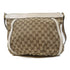 GUCCI GG GHW Shoulder Bag 204940 Canvas Brown/White