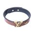 LOUIS VUITTON LV Iconic Bracelet M8084E Calfskin Leather Brown Gold