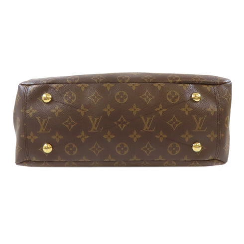 LOUIS VUITTON LV GHW Pallas MM 2 Way Shoulder Bag M41175 Monogram Brown Red