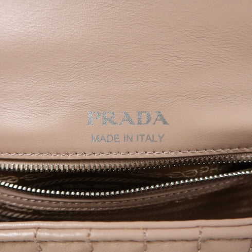 PRADA SHW Chain Shoulder Bag Lambskin Leather 1BD107