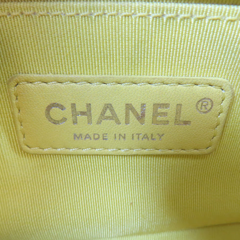 CHANEL Quilted CC SHW Le Boy Chain Shoulder Bag Calfskin Leather Multicolor