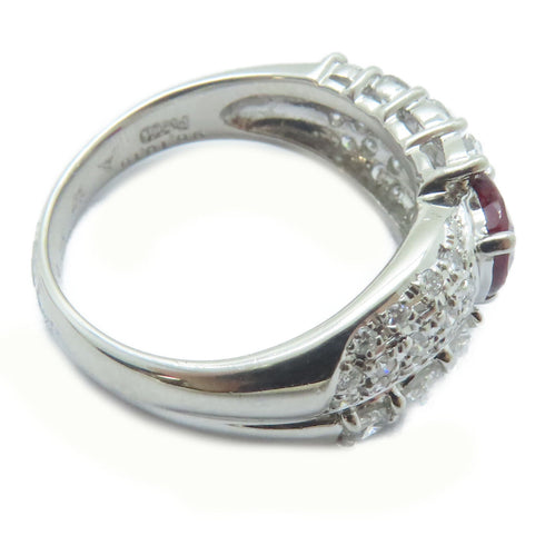 FINE JEWELRY 1.13ct Ruby 0.79ct Diamond Ring PT900 Platinum US#6