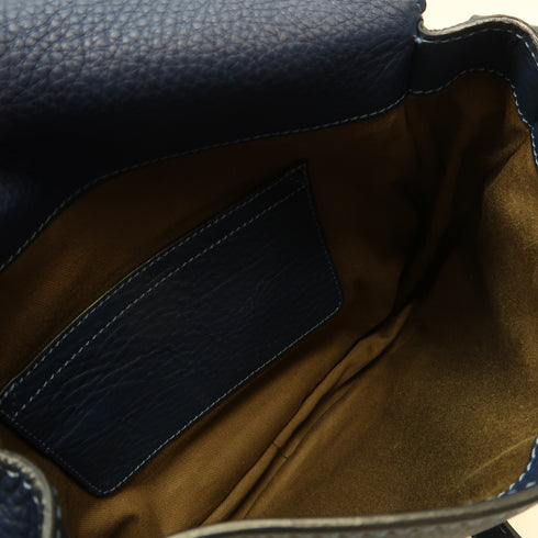 Chloe GHW Shoulder Bag Calfskin Leather Blue